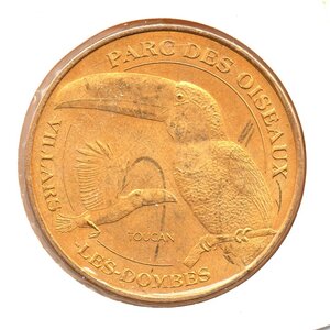 Mini médaille monnaie de paris 2009 - parc des oiseaux (toucan)